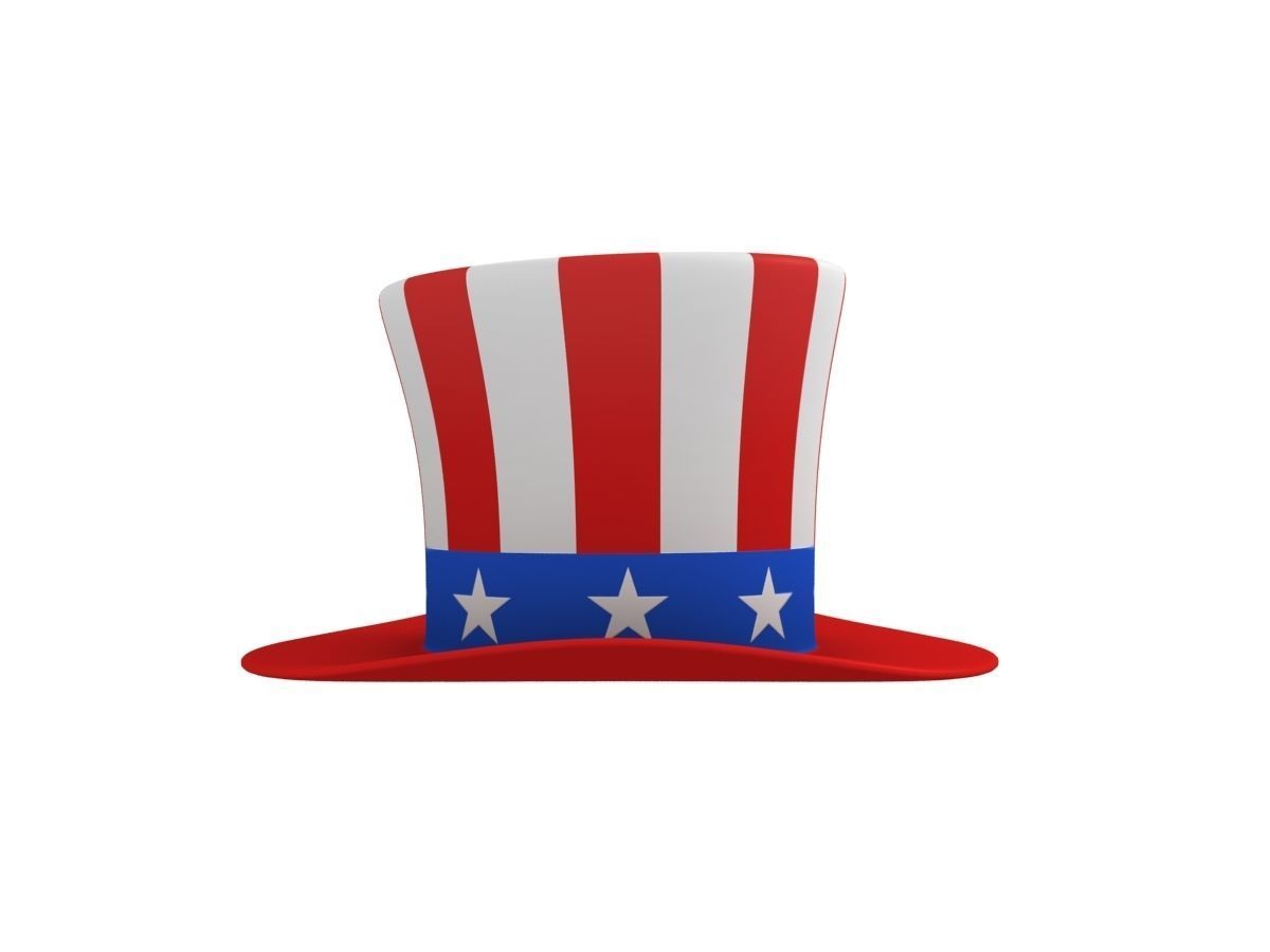 Uncle Sam Hat 3D model_4