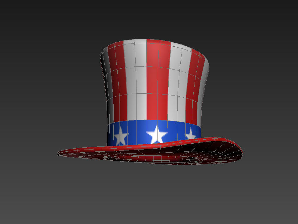 Uncle Sam Hat 3D model_9
