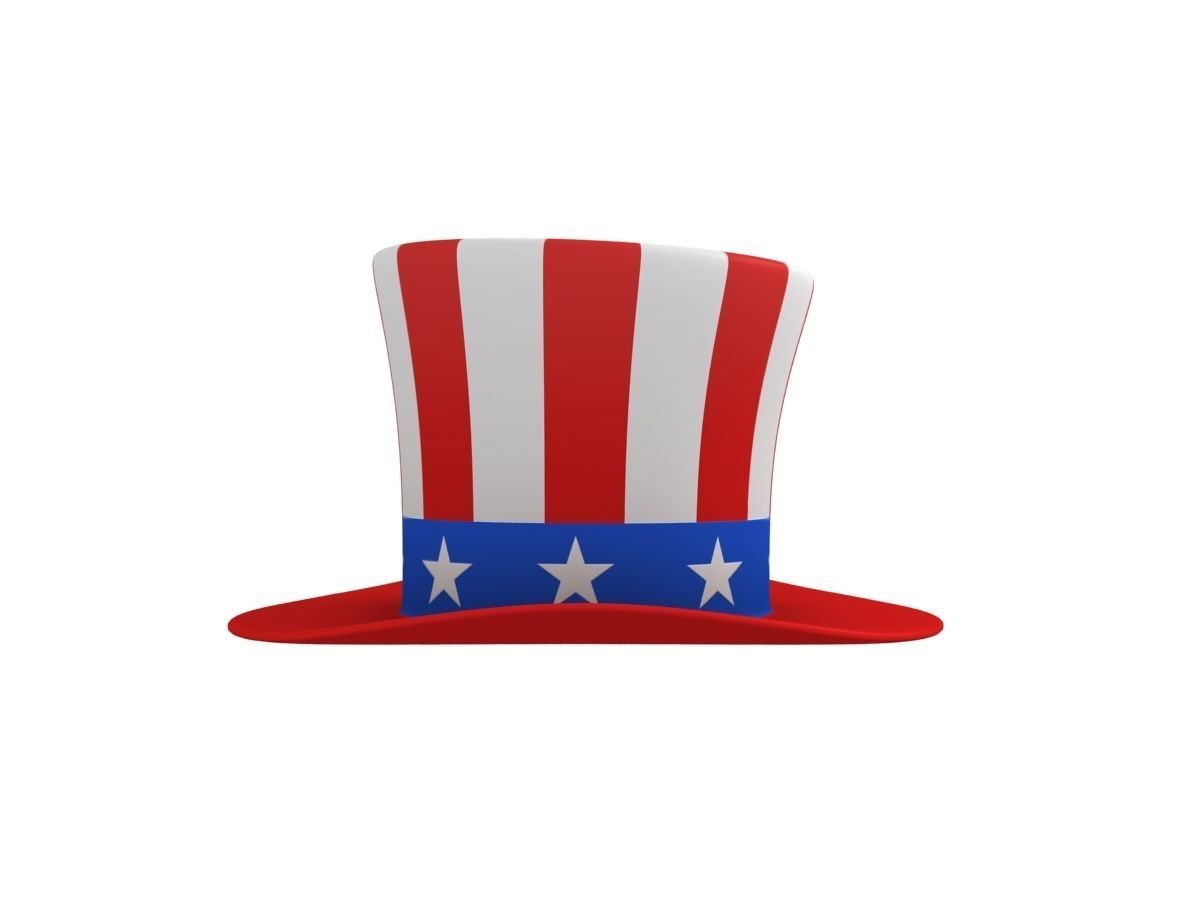 Uncle Sam Hat 3D model_3