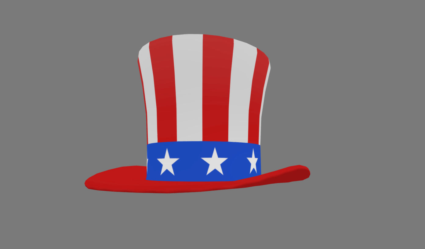 Uncle Sam Hat 3D model_15