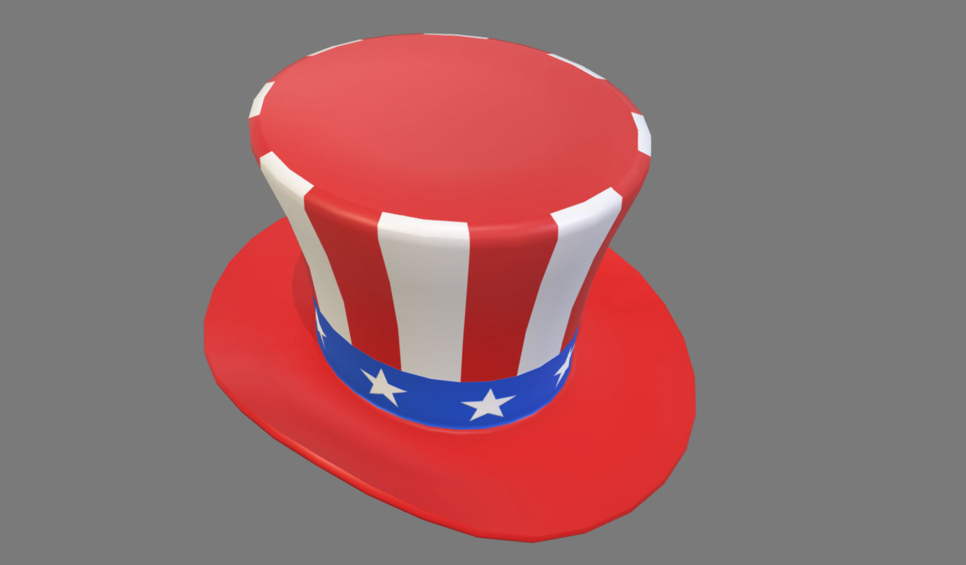 Uncle Sam Hat 3D model_19