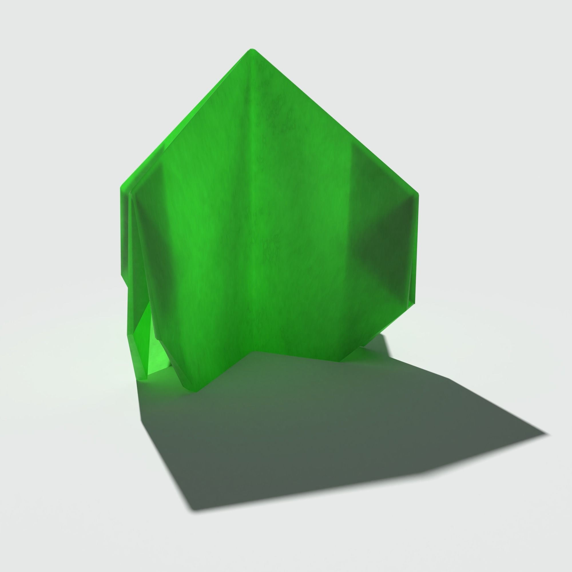 Origami Bush 4 Sided Low-poly 3D model_2
