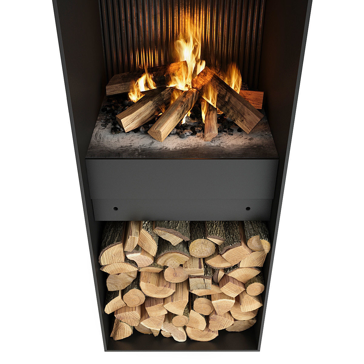 Fireplace and Firewood 48 3D model_3
