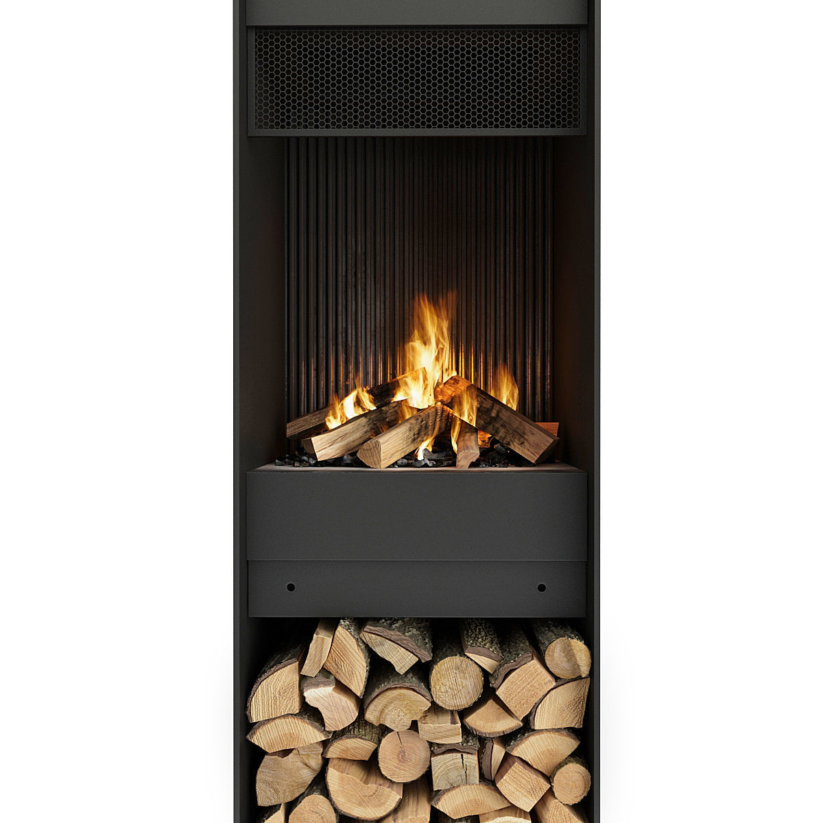 Fireplace and Firewood 48 3D model_6