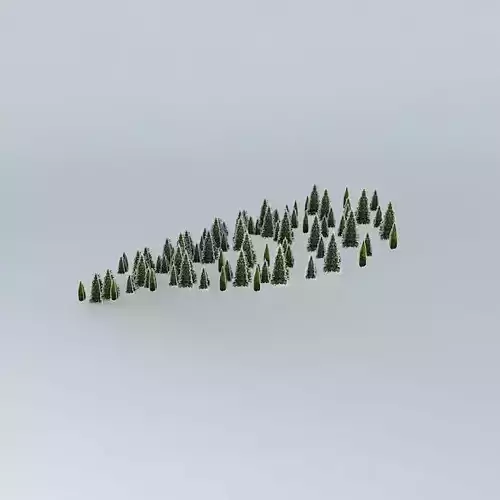 Woods group of trees in shape of heart