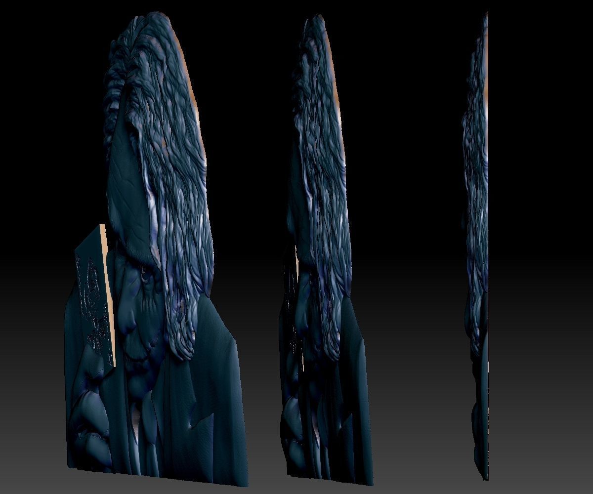 Joker STL model bas relief - tested STL file for cnc router 3D print model_14