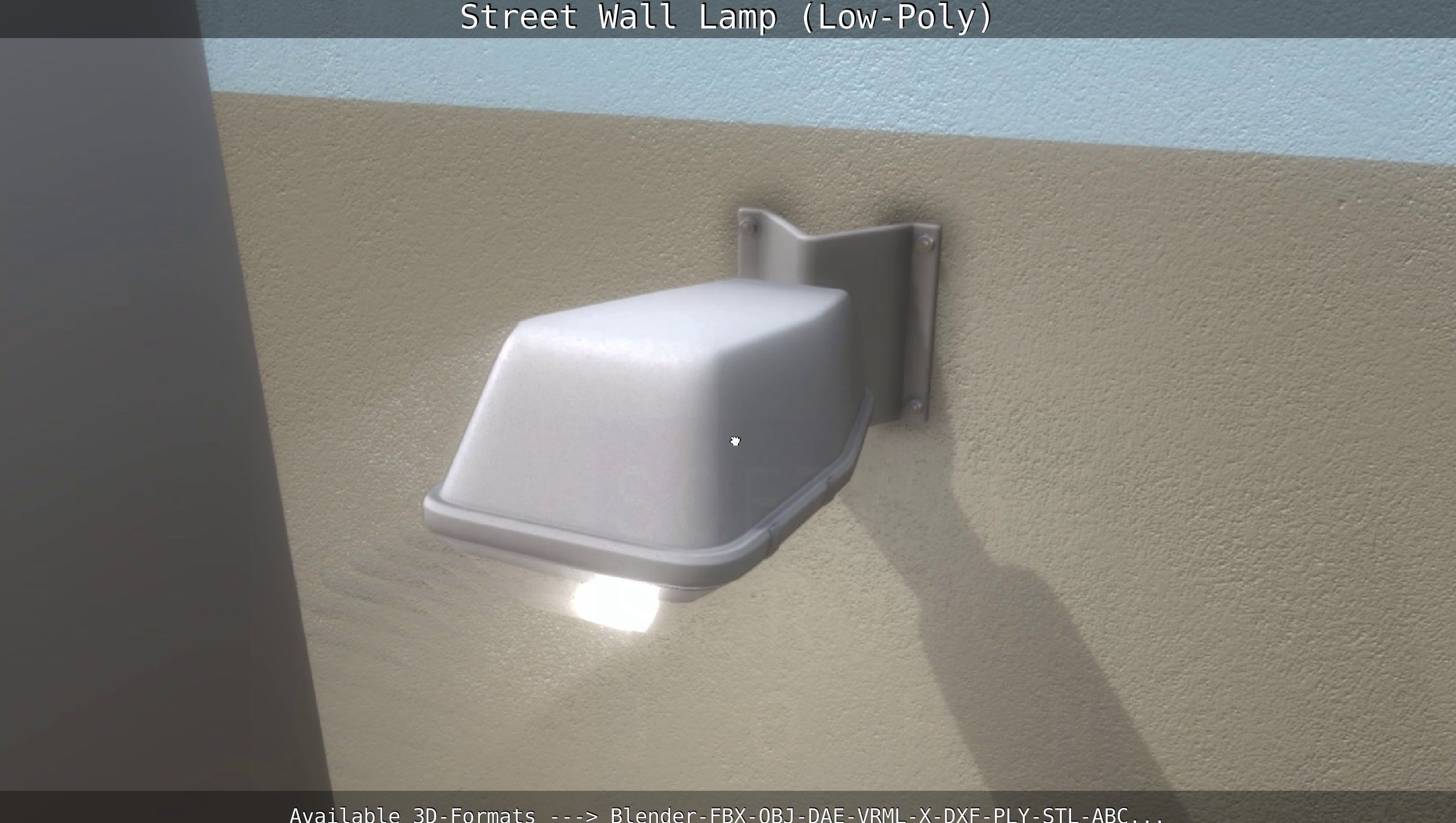 Street Light -2- Wall Version Low-poly 3D model_34
