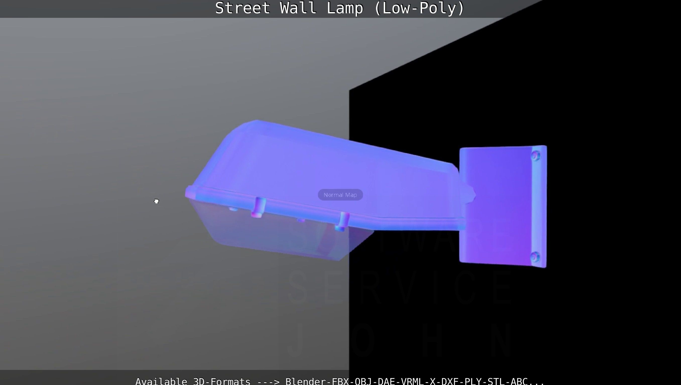 Street Light -2- Wall Version Low-poly 3D model_44