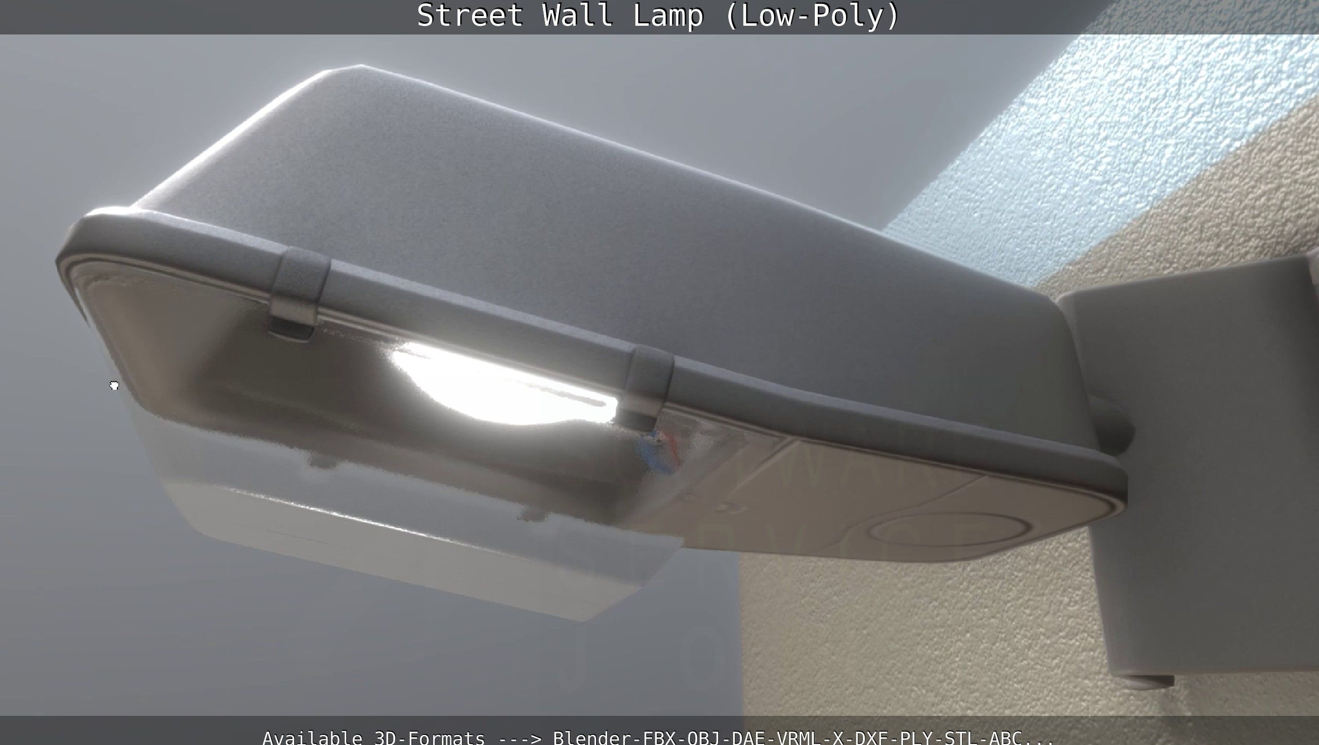 Street Light -2- Wall Version Low-poly 3D model_22