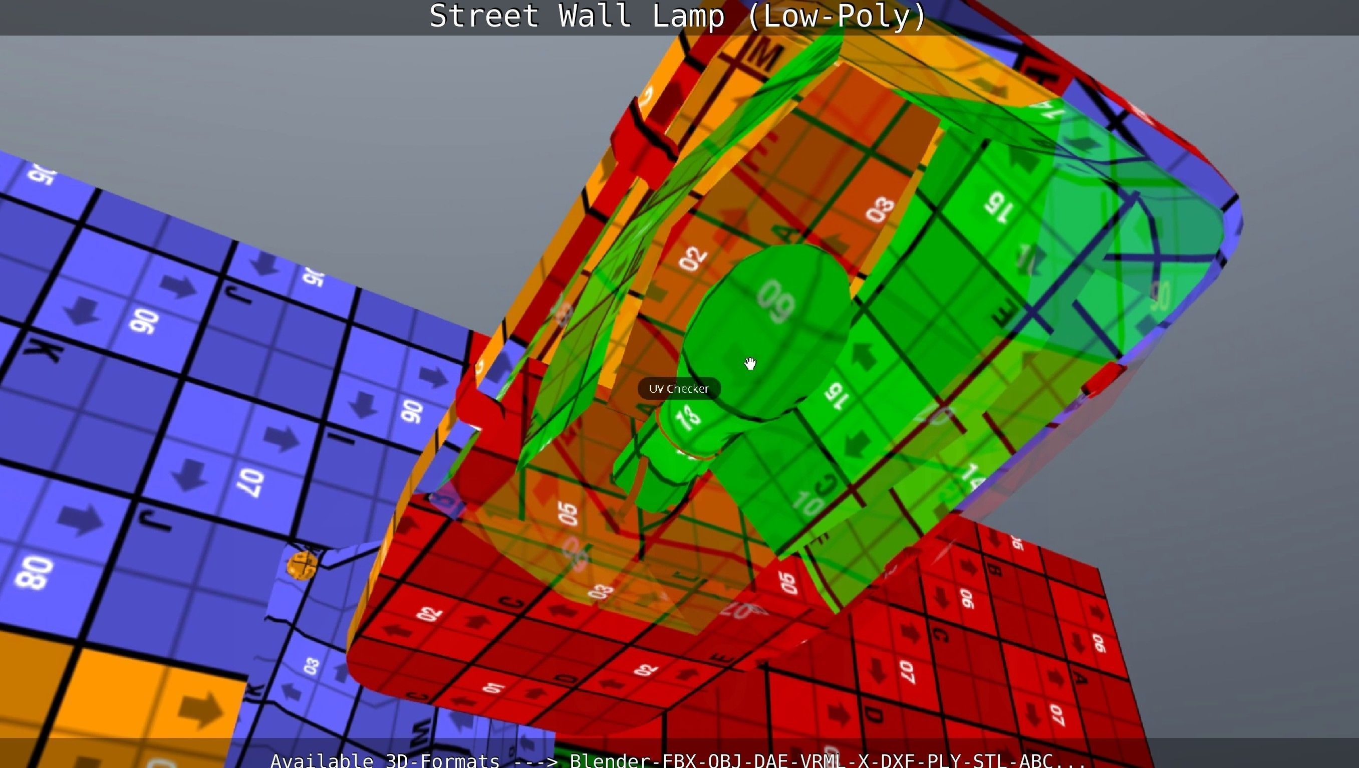 Street Light -2- Wall Version Low-poly 3D model_54