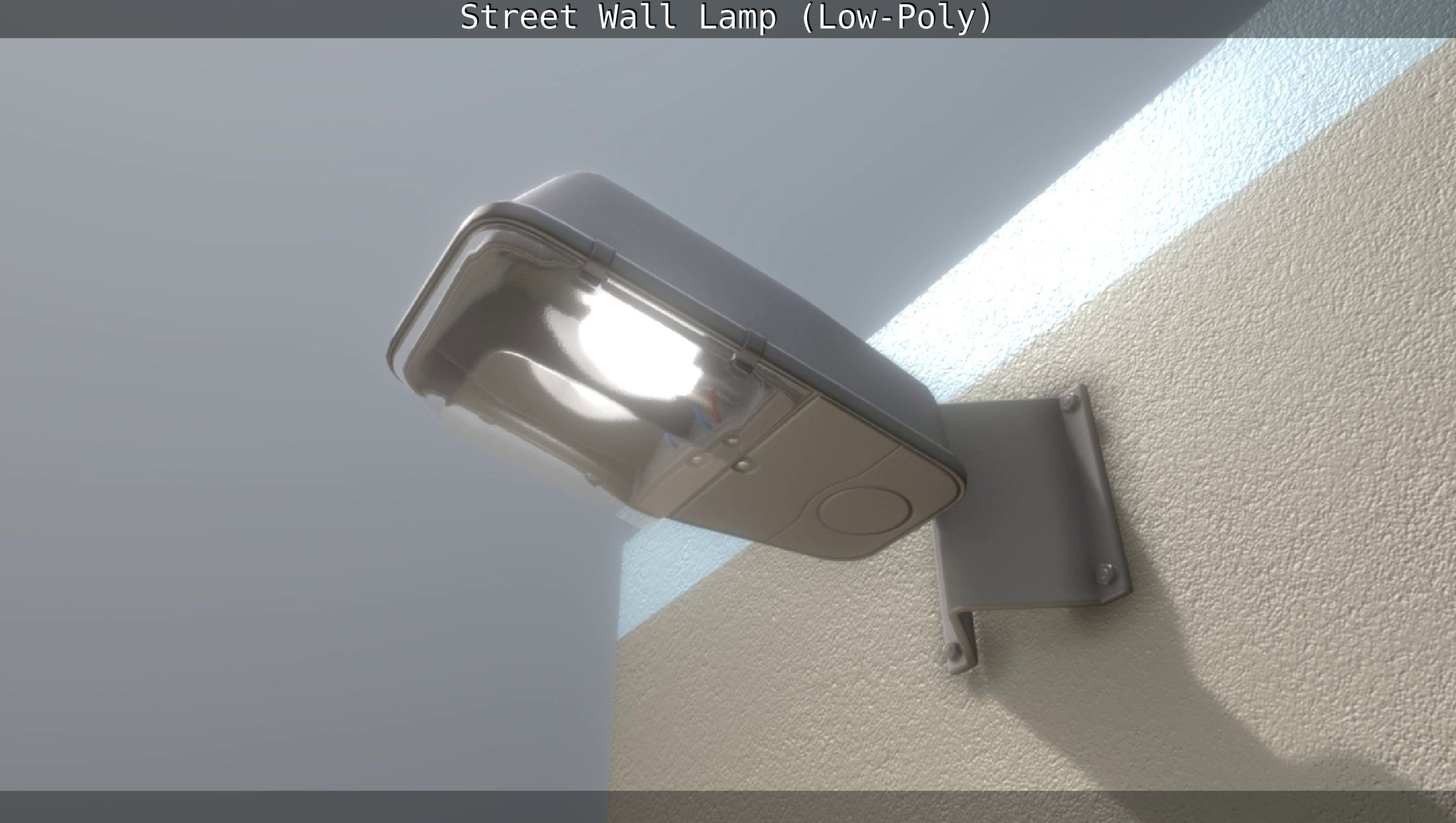 Street Light -2- Wall Version Low-poly 3D model_10