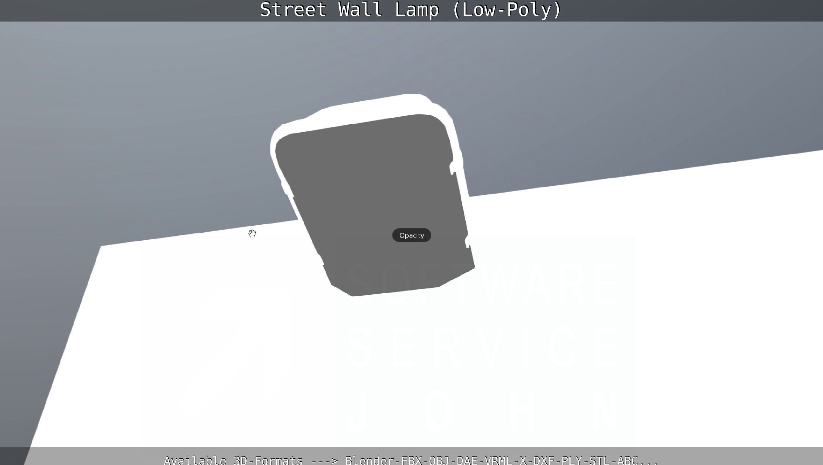 Street Light -2- Wall Version Low-poly 3D model_39