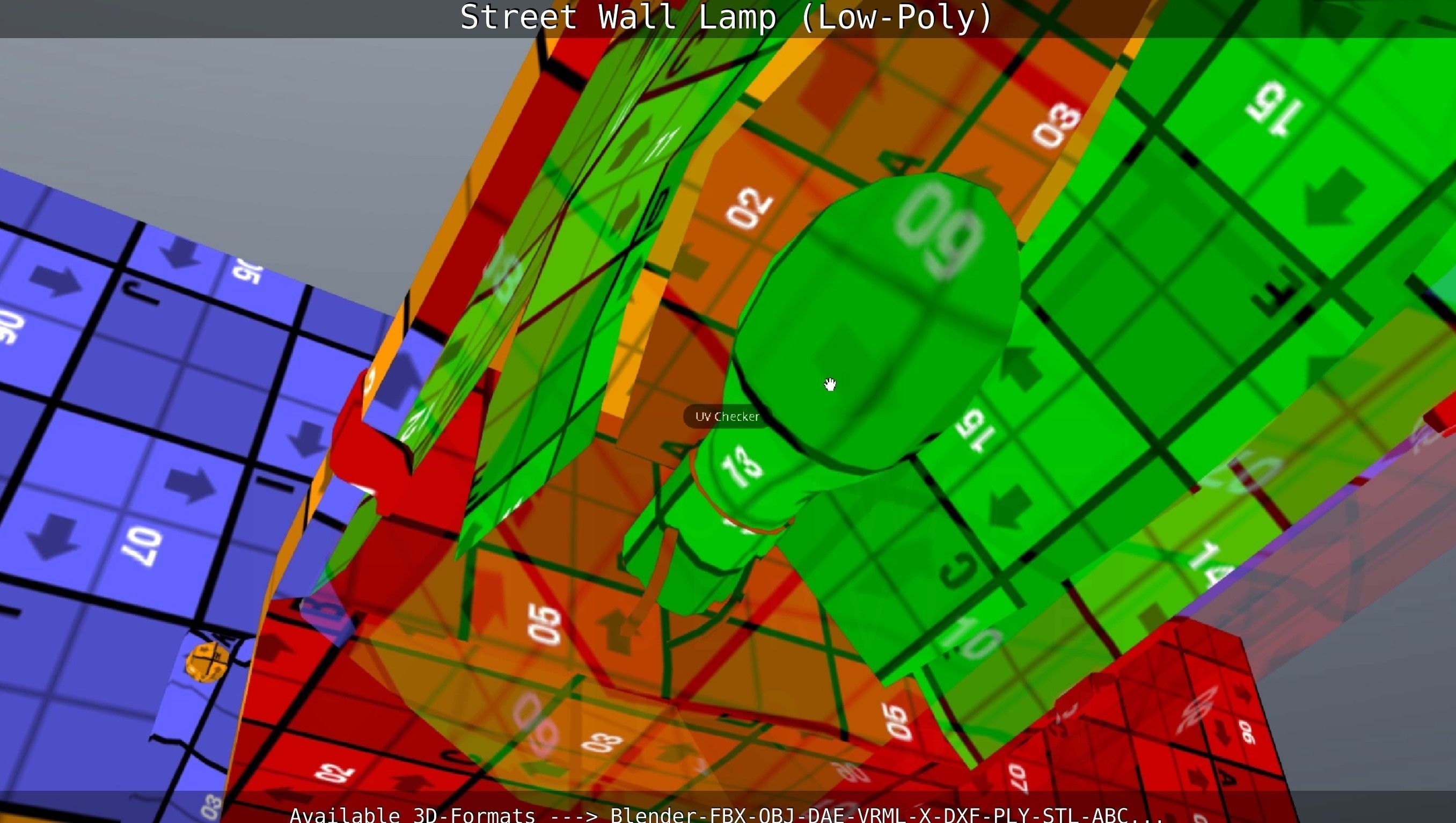 Street Light -2- Wall Version Low-poly 3D model_51