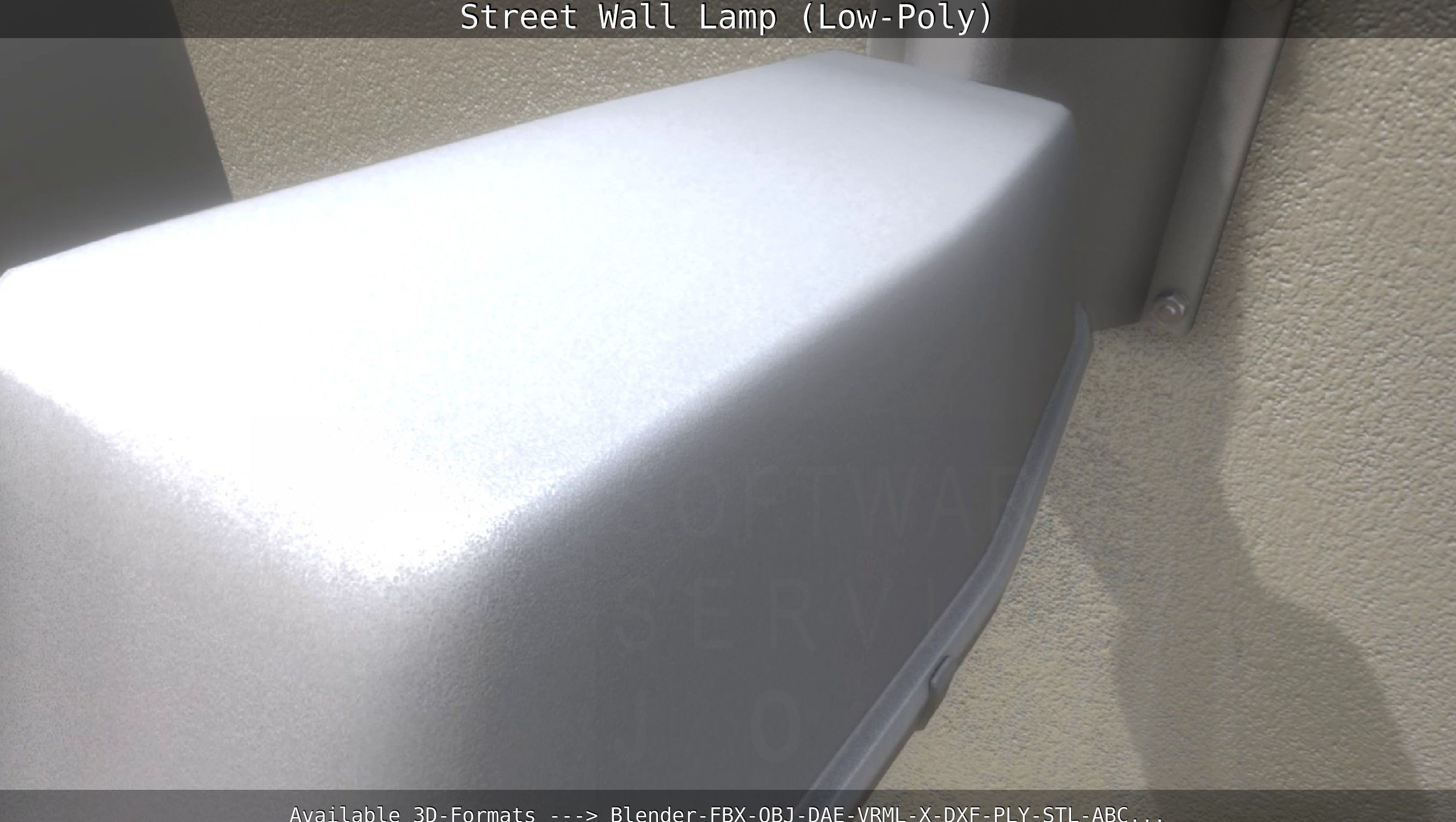 Street Light -2- Wall Version Low-poly 3D model_31