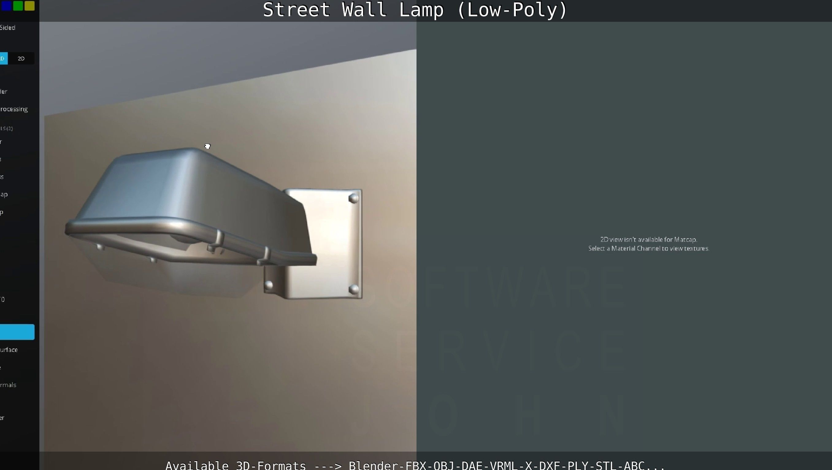 Street Light -2- Wall Version Low-poly 3D model_68