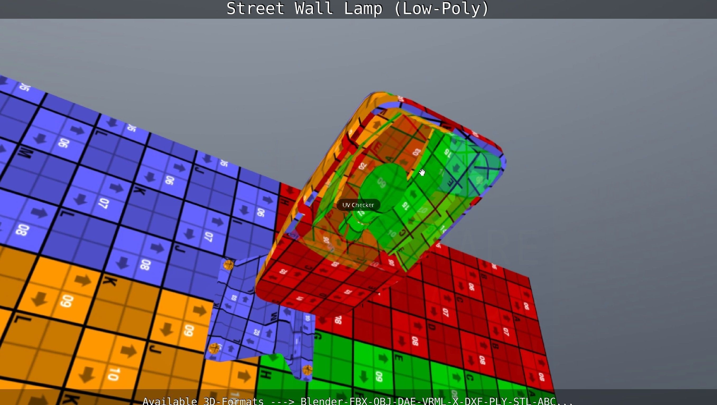Street Light -2- Wall Version Low-poly 3D model_55