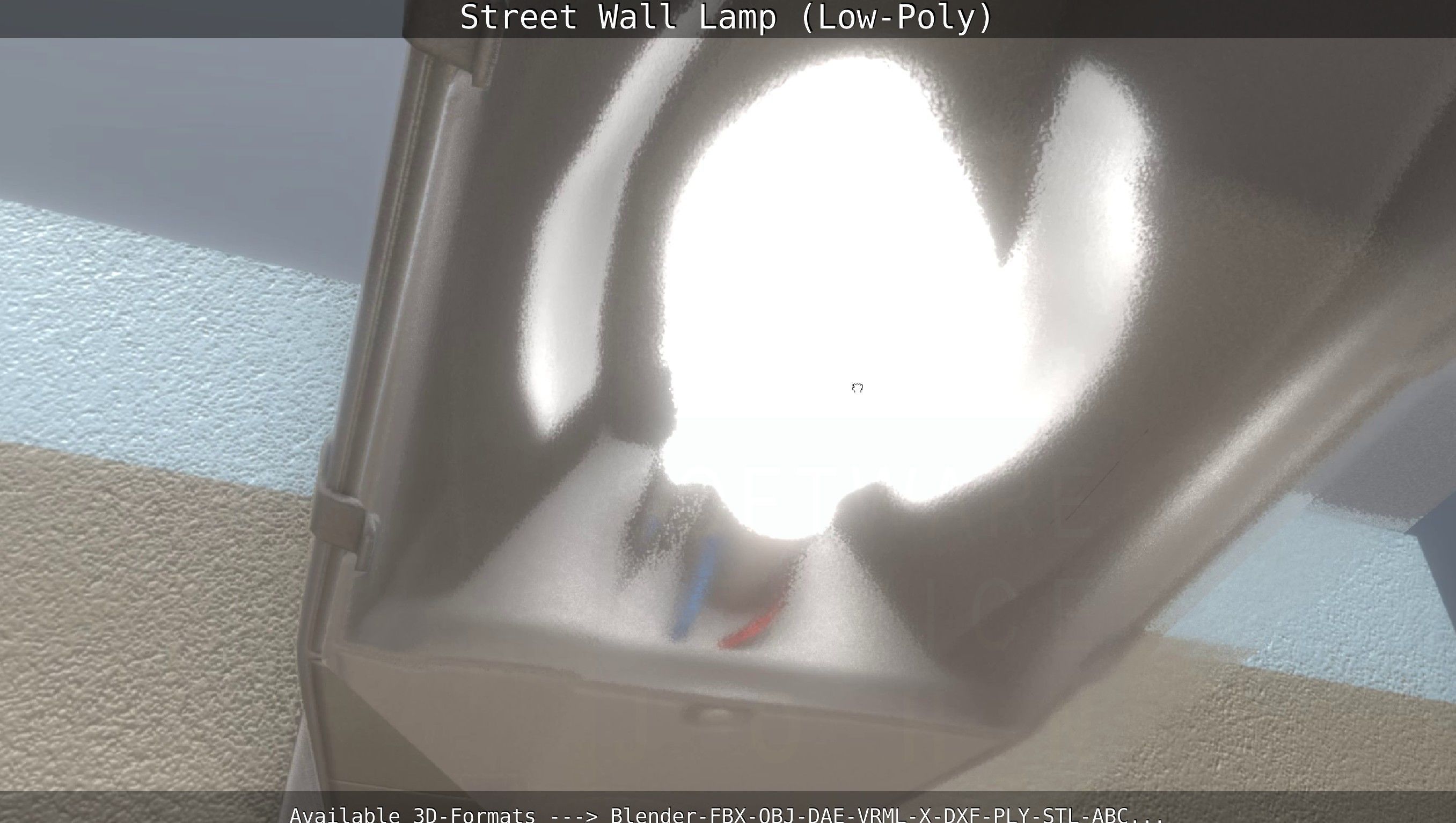 Street Light -2- Wall Version Low-poly 3D model_52