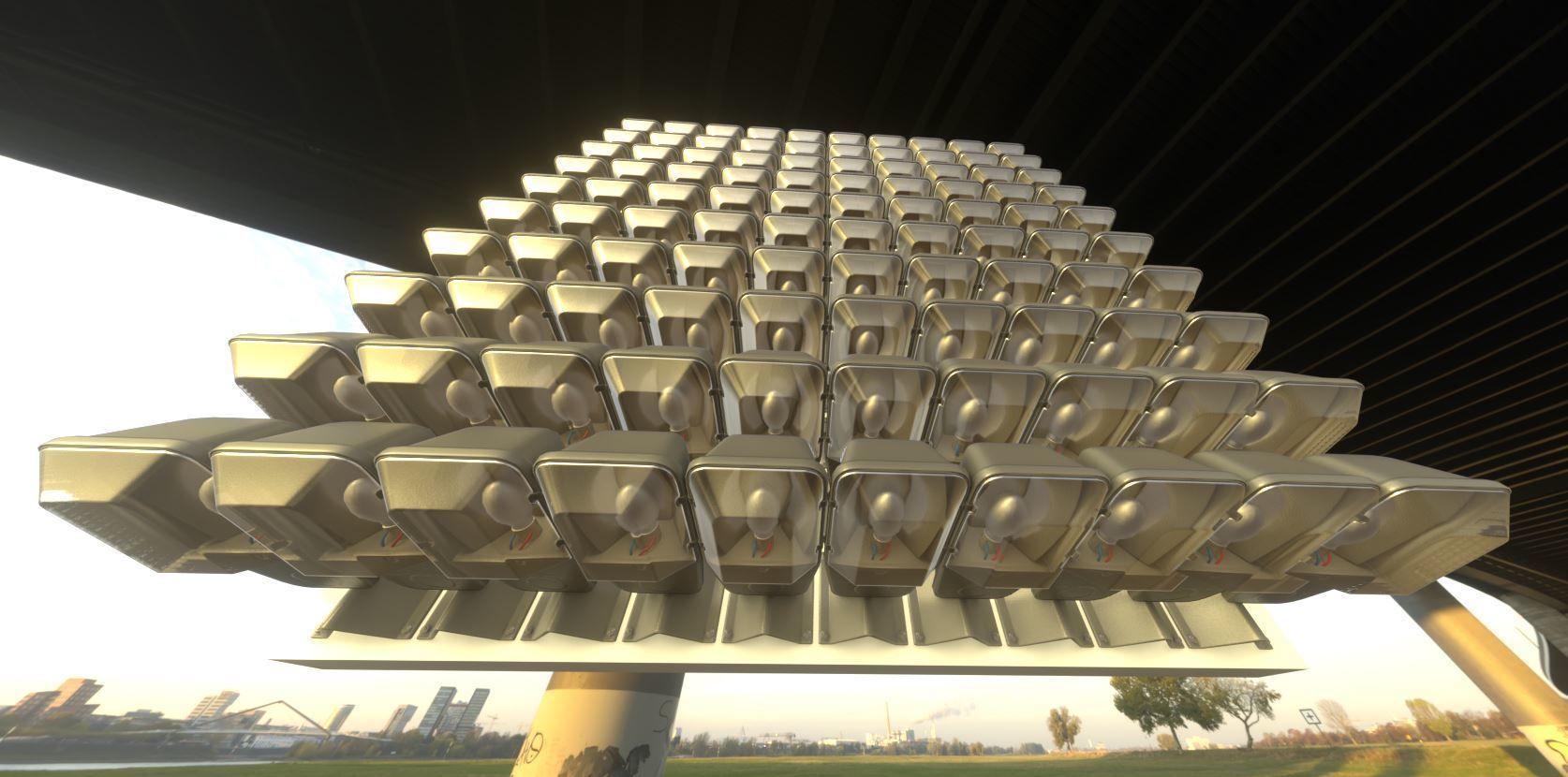 Street Light -2- Wall Version Low-poly 3D model_8