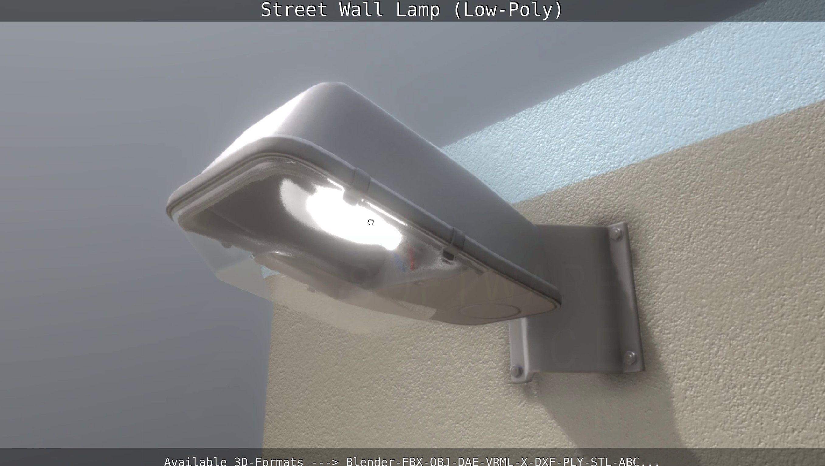 Street Light -2- Wall Version Low-poly 3D model_20