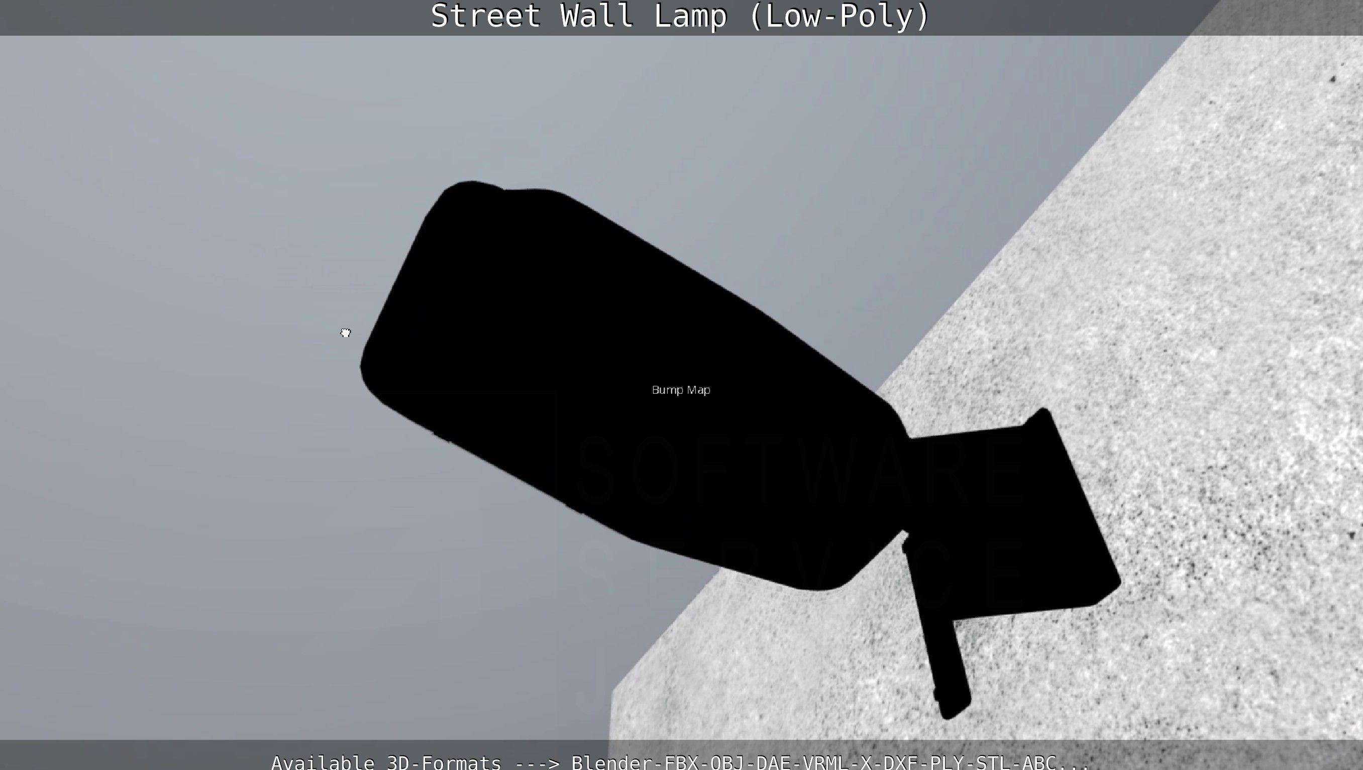 Street Light -2- Wall Version Low-poly 3D model_46