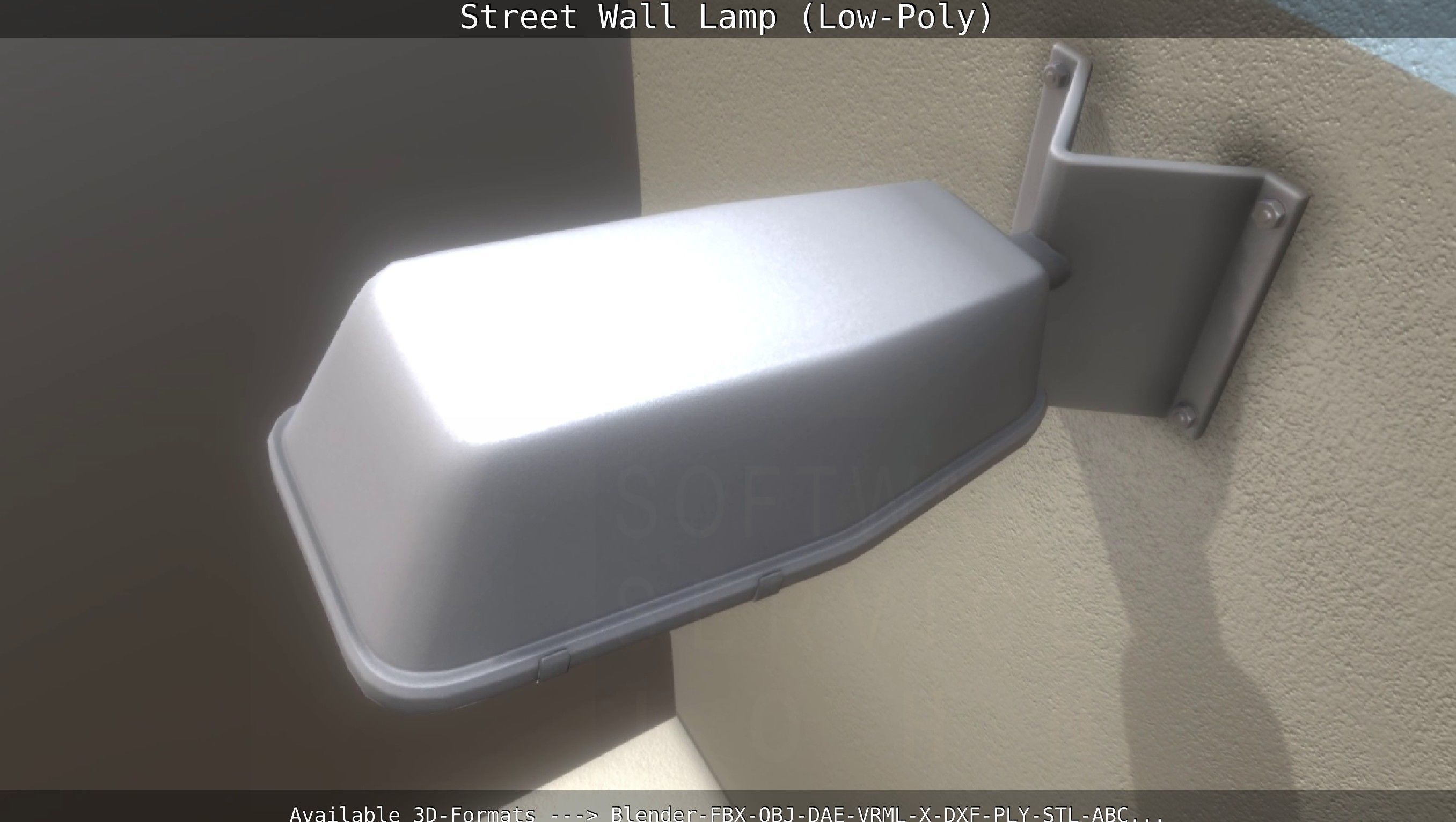 Street Light -2- Wall Version Low-poly 3D model_32
