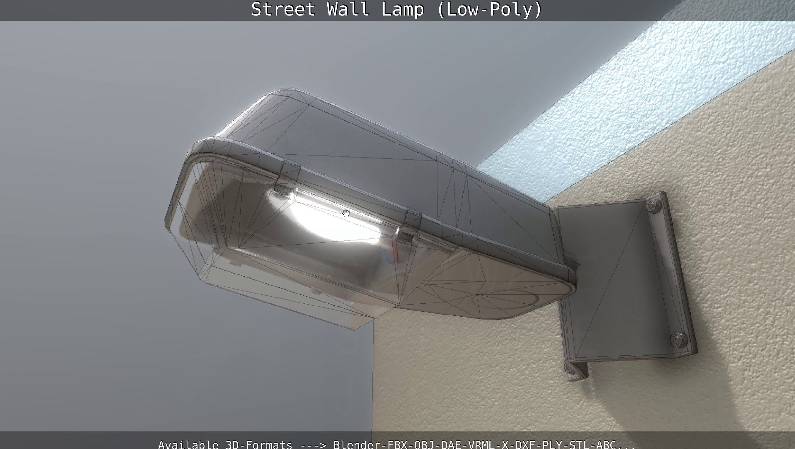Street Light -2- Wall Version Low-poly 3D model_24