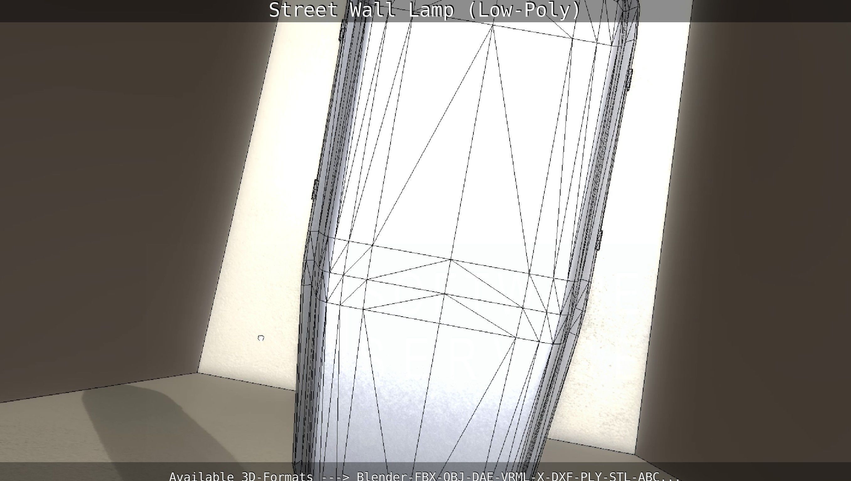 Street Light -2- Wall Version Low-poly 3D model_19