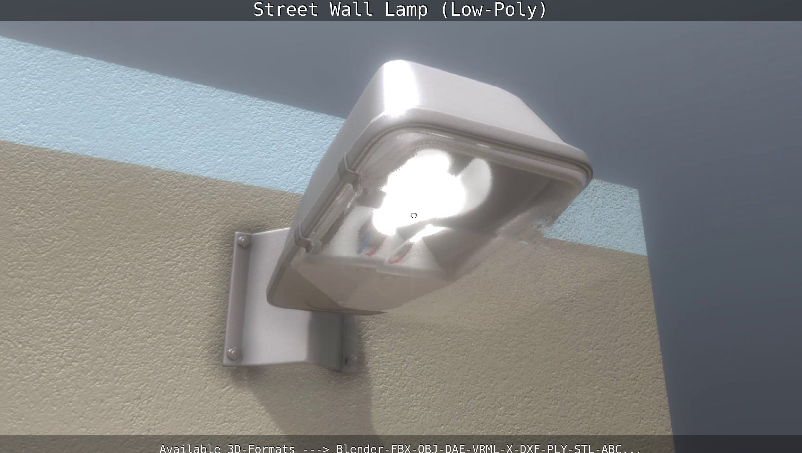 Street Light -2- Wall Version Low-poly 3D model_23