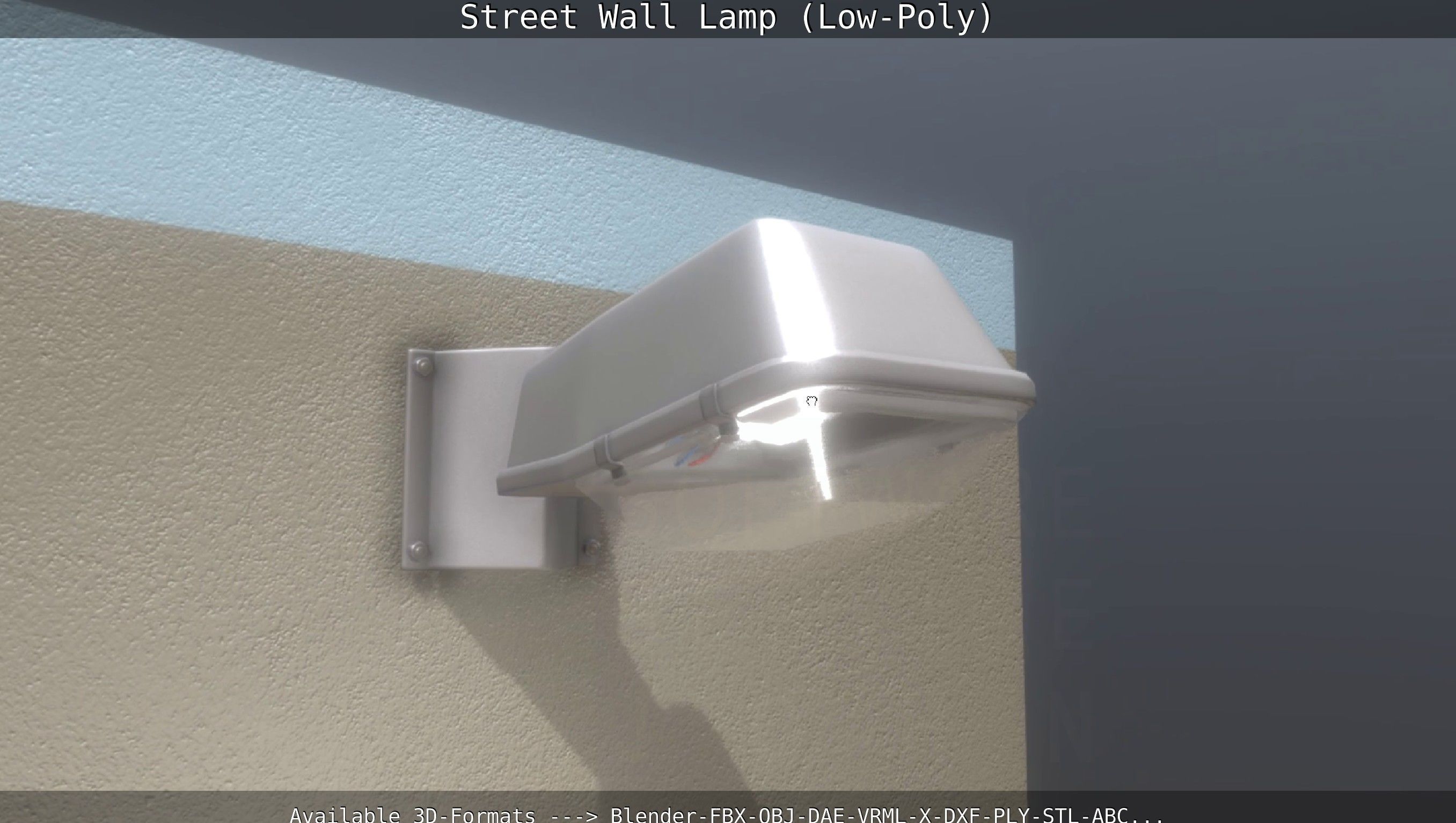 Street Light -2- Wall Version Low-poly 3D model_35