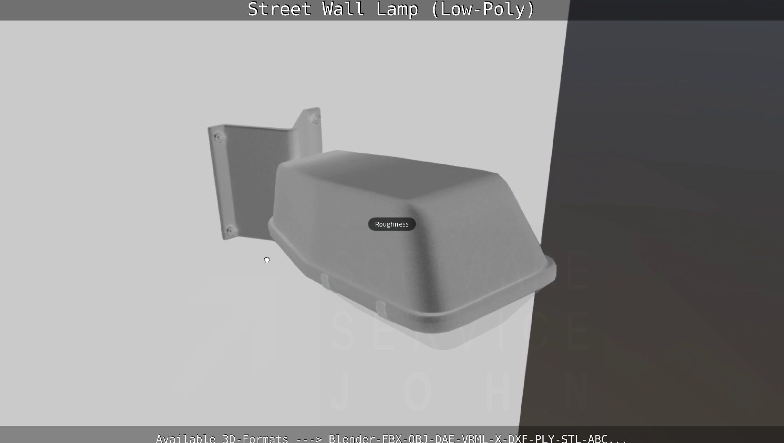 Street Light -2- Wall Version Low-poly 3D model_37
