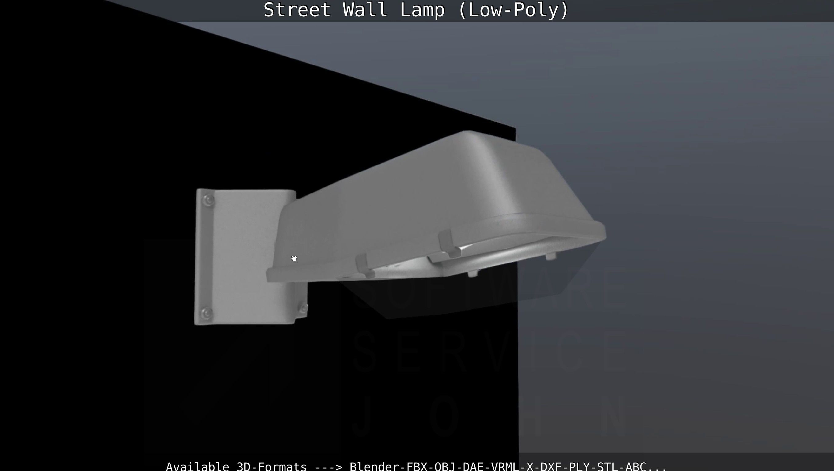 Street Light -2- Wall Version Low-poly 3D model_40