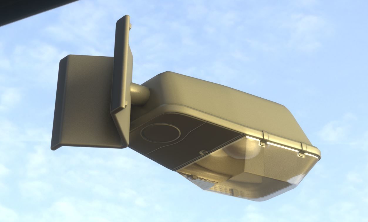 Street Light -2- Wall Version Low-poly 3D model_2