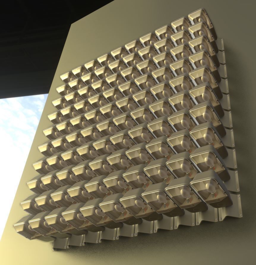 Street Light -2- Wall Version Low-poly 3D model_4