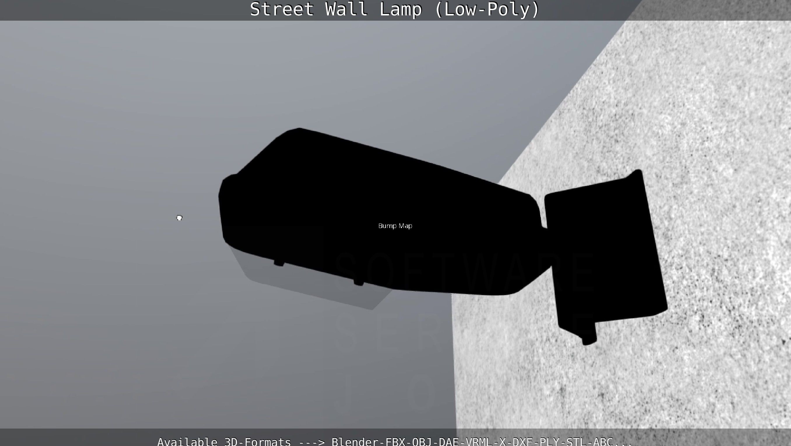 Street Light -2- Wall Version Low-poly 3D model_41