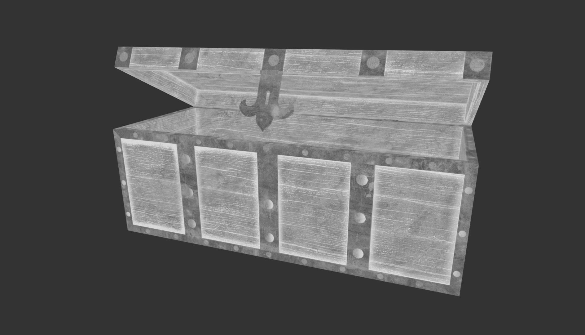 Chest wooden Free low-poly 3D model_11