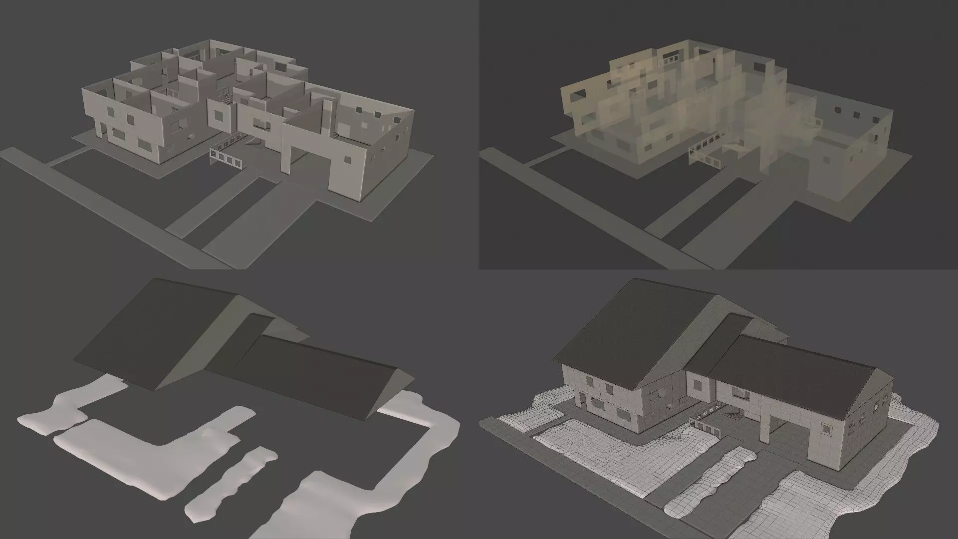 Layout 001 House Low-poly 3D model_0