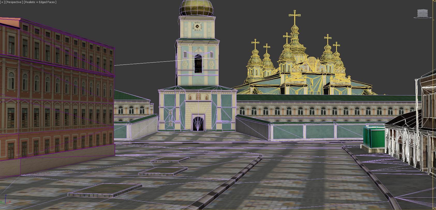 City Kiev Low-poly 3D model_3