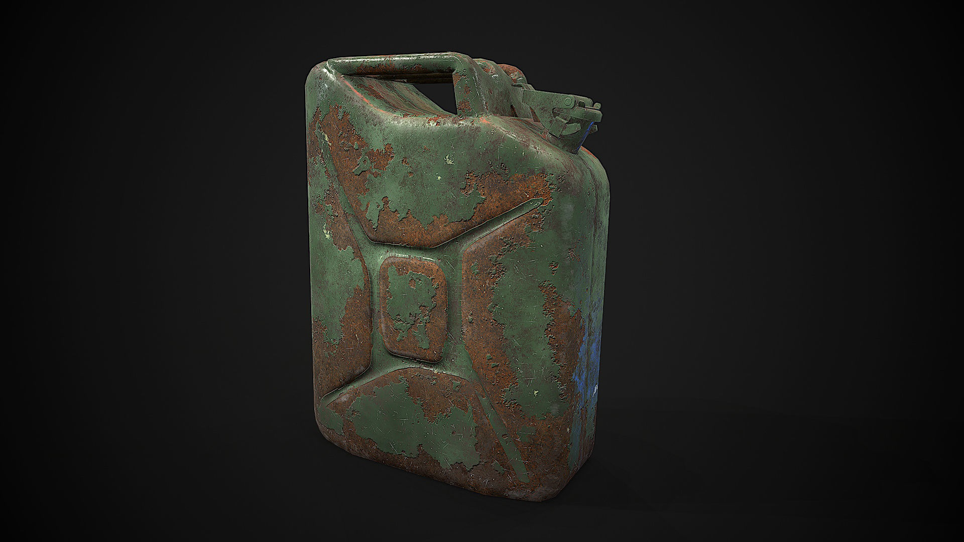 Metal Shelf Collection with garbage - Modular Game ready props Low-poly 3D model_17