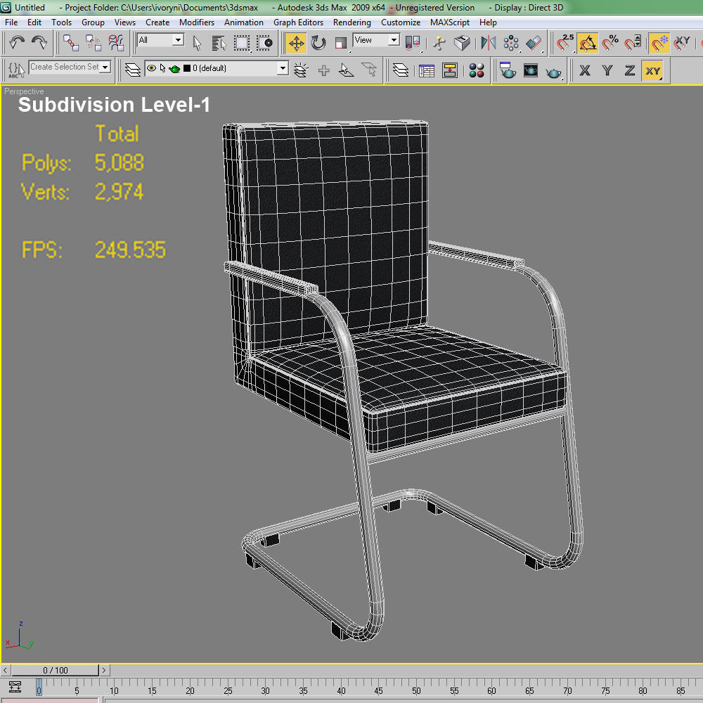 Conference Table with Chairs-1 3D model_9