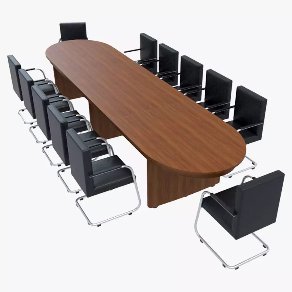 Conference Table with Chairs-1 3D model_0