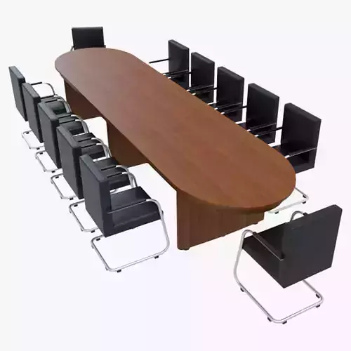 Conference Table with Chairs-1 3D model Conference Table with Chairs-1 3D model