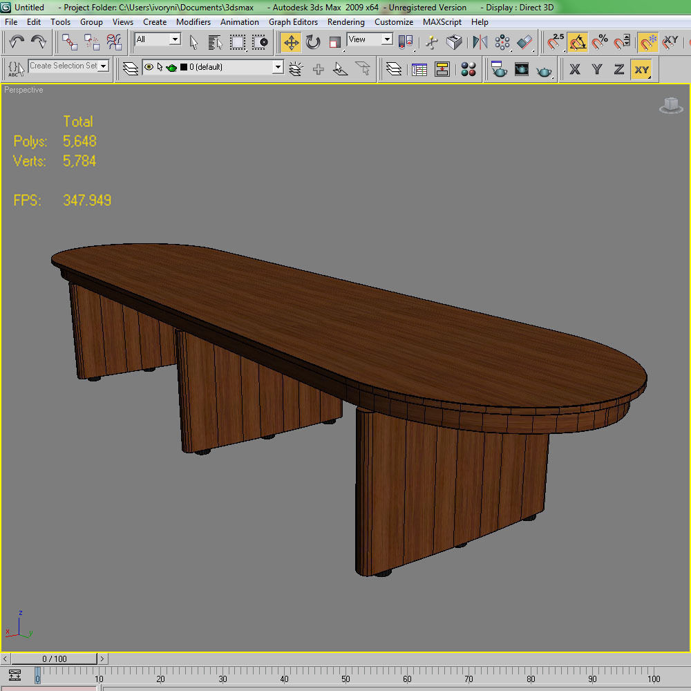 Conference Table with Chairs-1 3D model_11