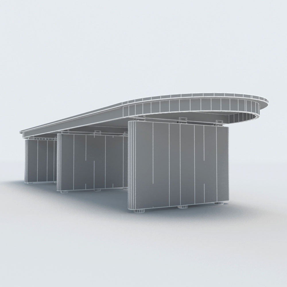 Conference Table with Chairs-1 3D model_21