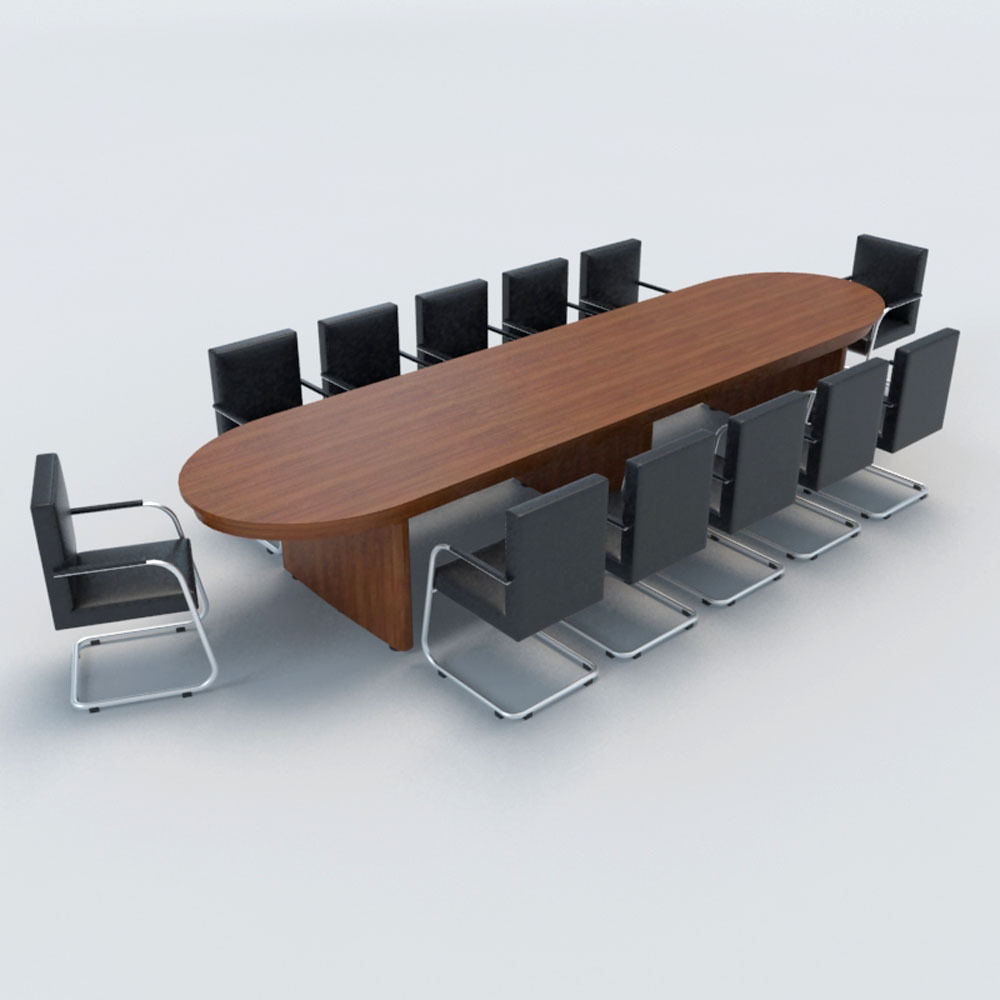 Conference Table with Chairs-1 3D model_2