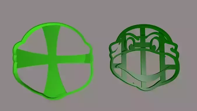 Ninja Turtle Head Cookie Cutter Set