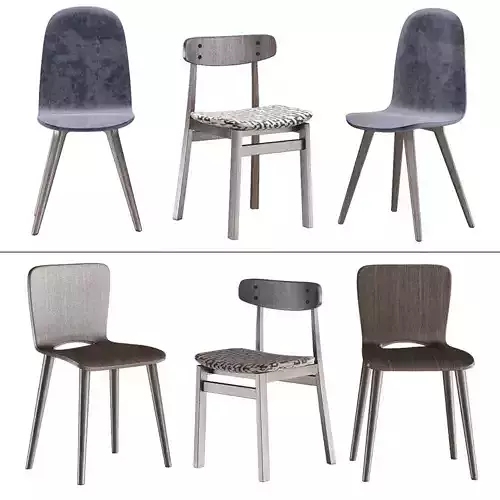 3 Different Chairs 3D model
