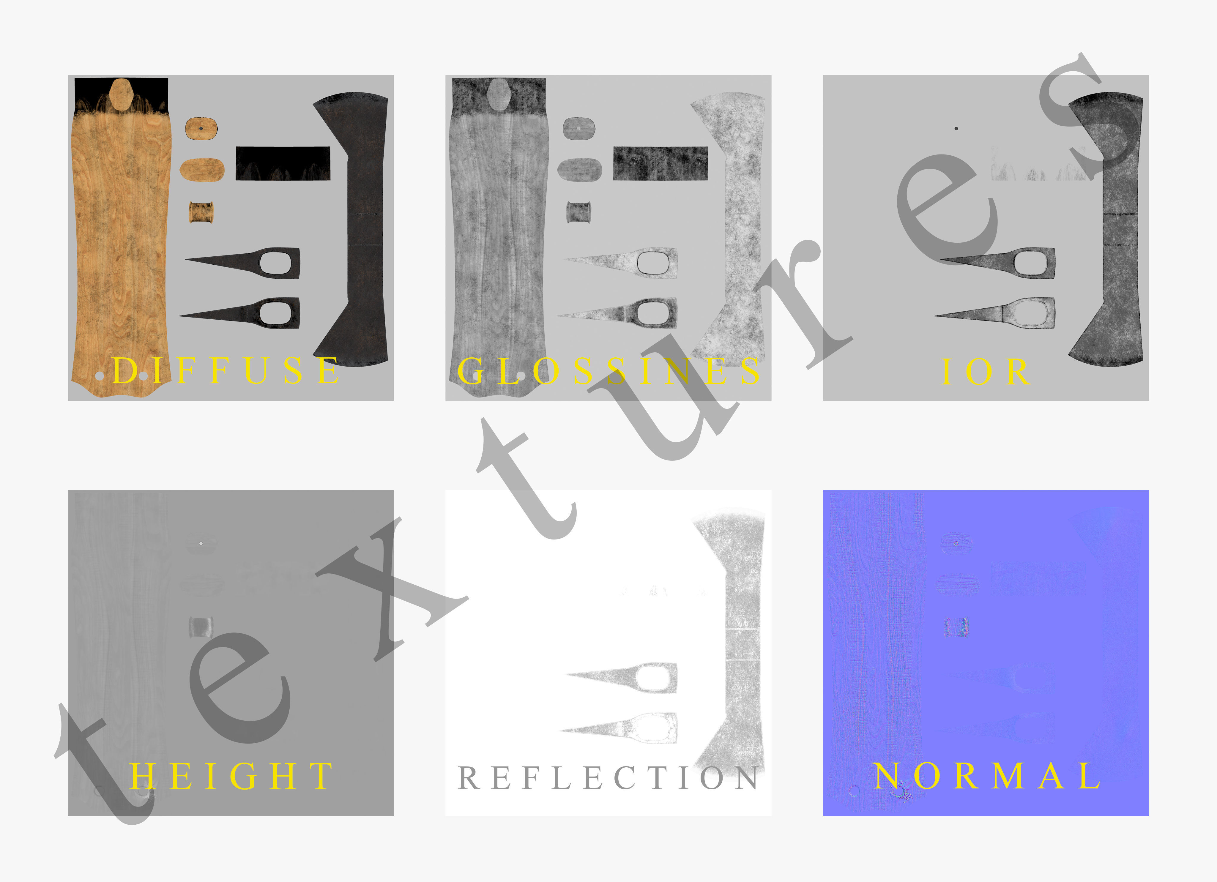 Realistic AXE PBR Low-poly 3D model_17