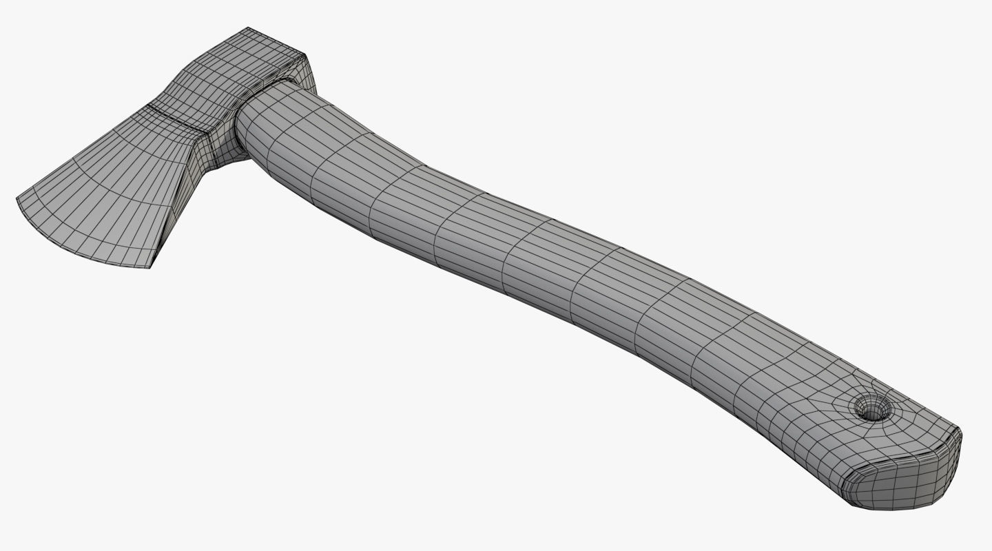 Realistic AXE PBR Low-poly 3D model_10