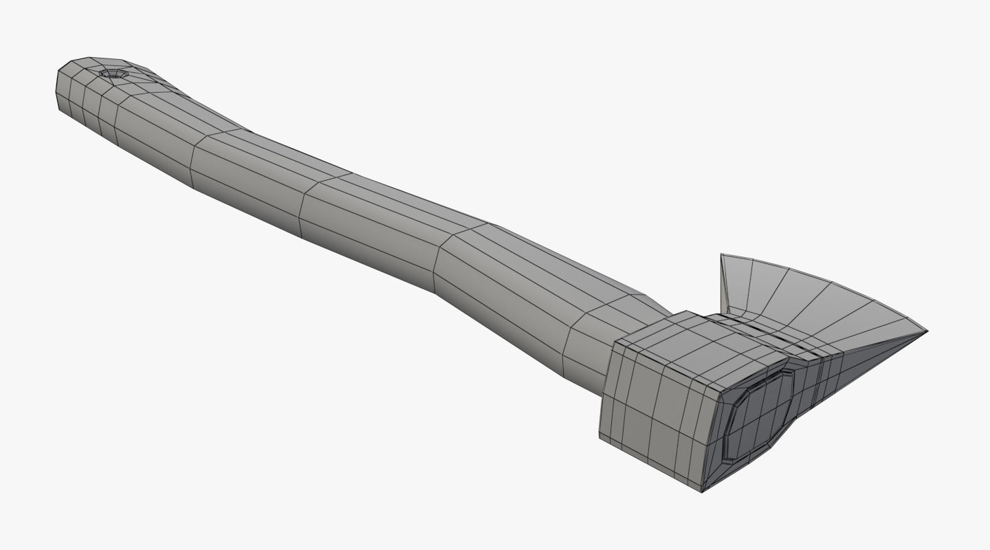 Realistic AXE PBR Low-poly 3D model_8