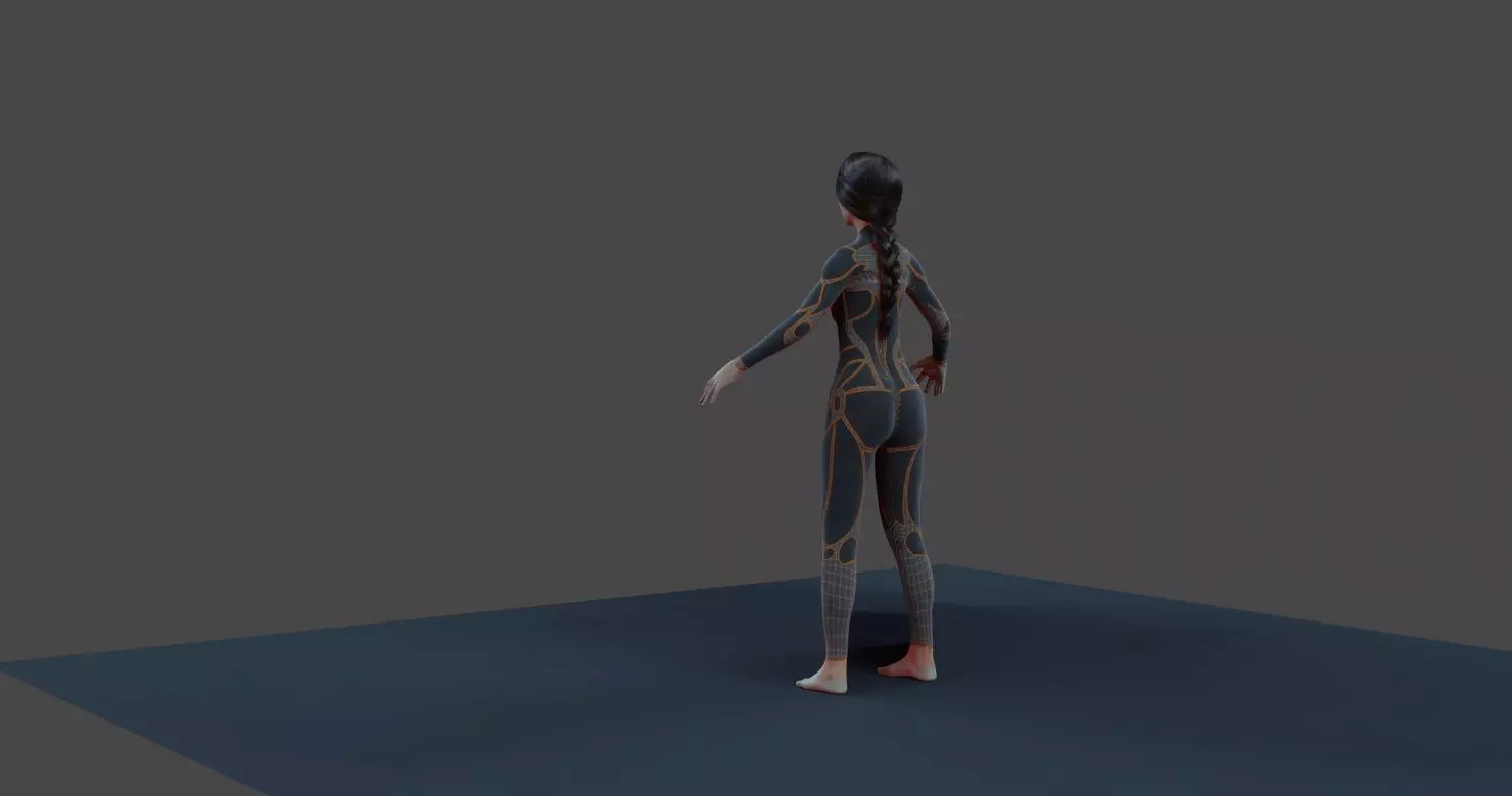 ellie female rigging  3D model_0